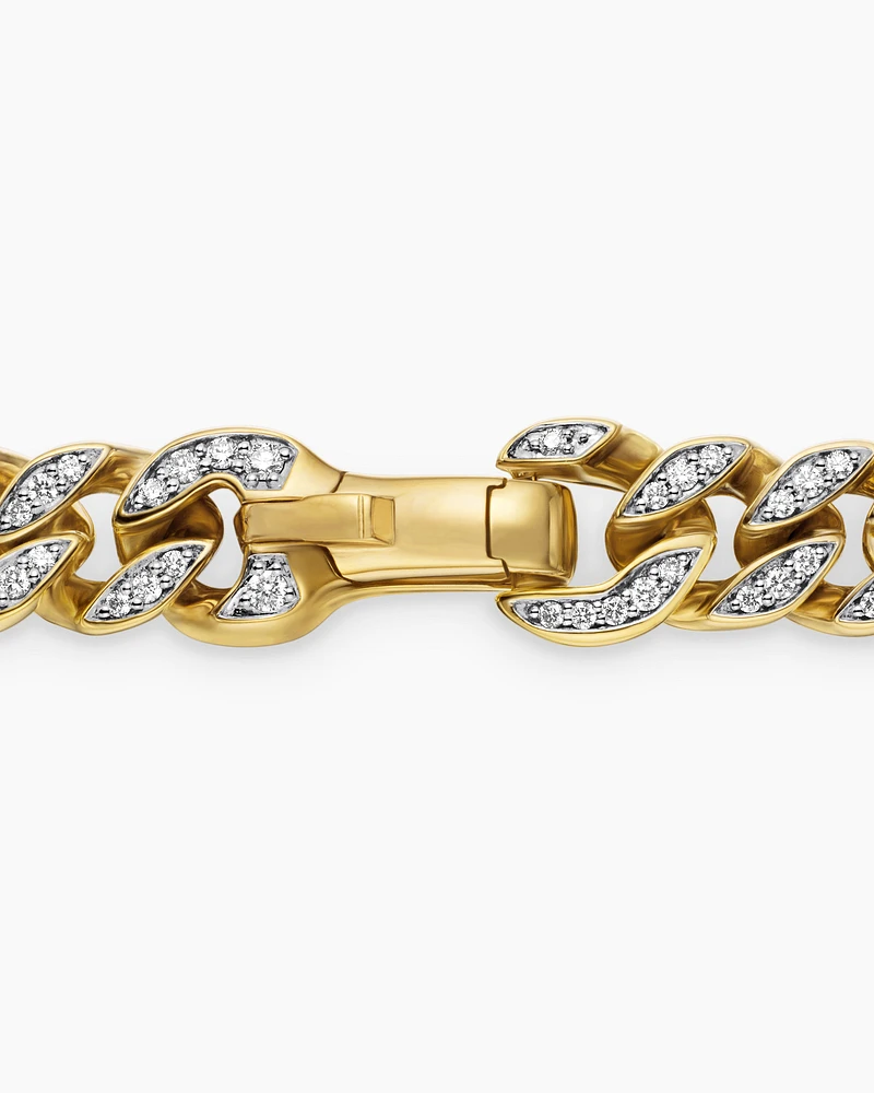 Stax Chain Bracelet in 18K Yellow Gold with Diamonds, 5mm