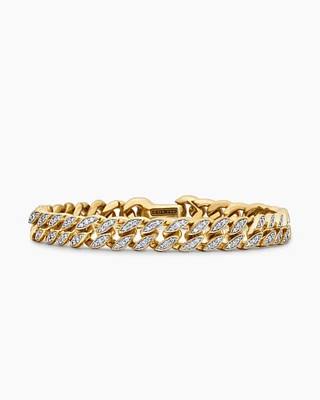 Stax Chain Bracelet in 18K Yellow Gold with Diamonds, 5mm
