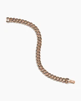 Stax Chain Link Bracelet 18K Rose Gold with Diamonds, 4mm