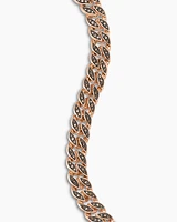 Stax Chain Link Bracelet 18K Rose Gold with Diamonds, 4mm