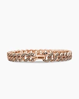 Stax Chain Link Bracelet 18K Rose Gold with Diamonds, 4mm