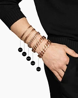 Stax Chain Link Bracelet 18K Rose Gold with Diamonds, 4mm