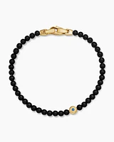 Spiritual Beads Evil Eye Bracelet with 18K Yellow Gold, 4mm