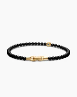 Spiritual Beads Evil Eye Bracelet with 18K Yellow Gold, 4mm