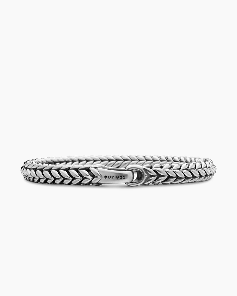 Chevron Bead Bracelet Sterling Silver