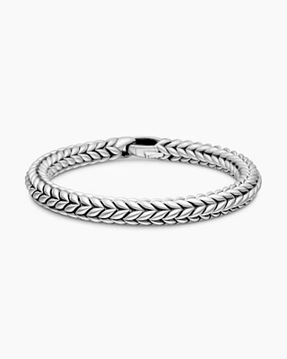 Chevron Bead Bracelet Sterling Silver