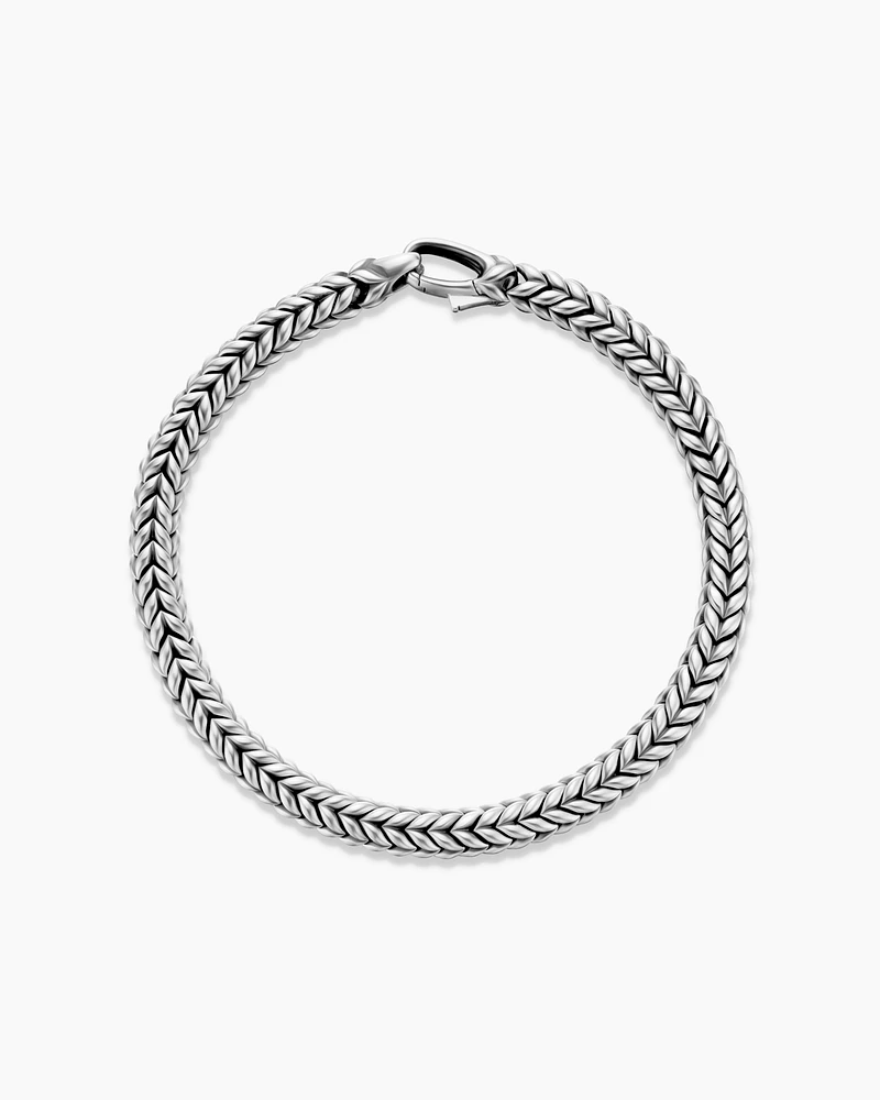 Chevron Bead Bracelet Sterling Silver