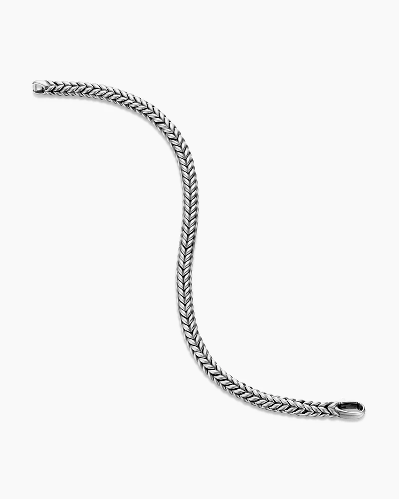 Chevron Bead Bracelet Sterling Silver
