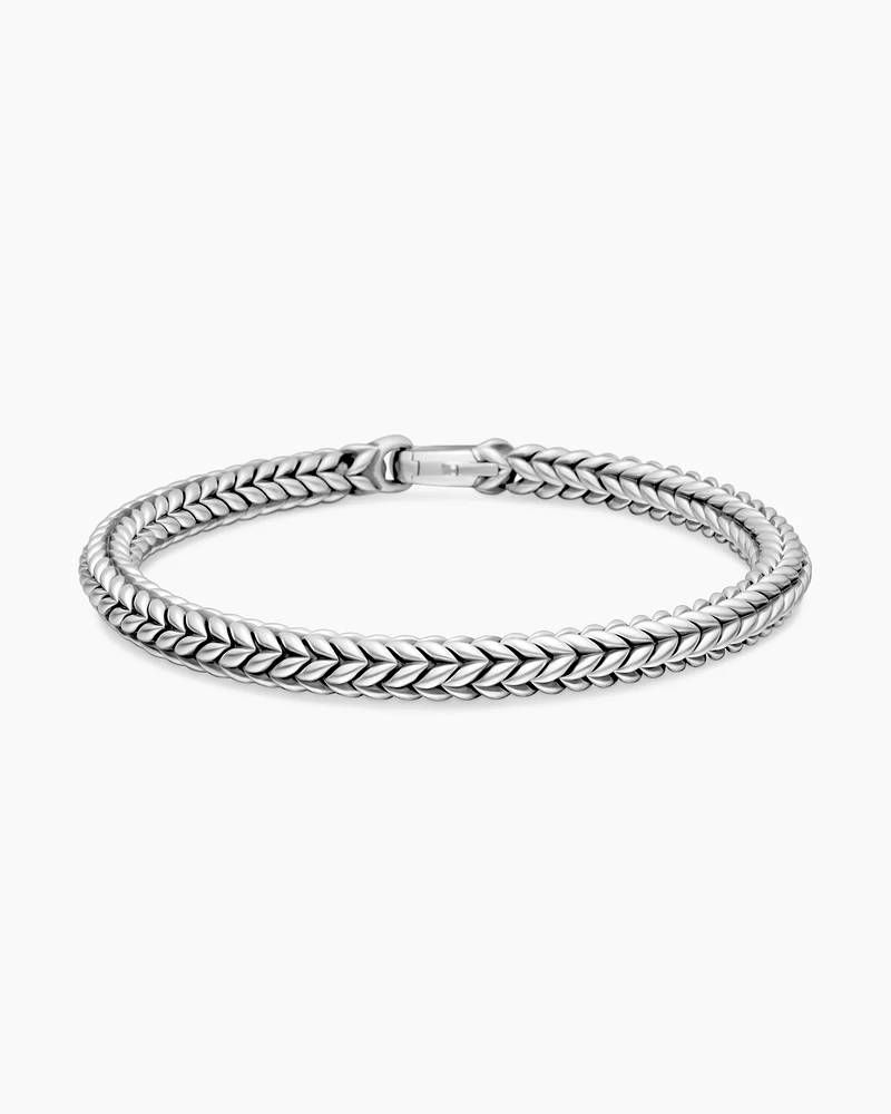 Chevron Bead Bracelet Sterling Silver