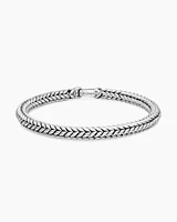 Chevron Bead Bracelet Sterling Silver