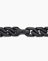 Curb Chain Angular Link Bracelet in Black Titanium