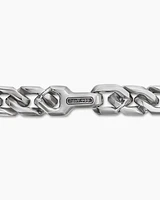 Curb Chain Angular Link Bracelet Sterling Silver, 8.7mm