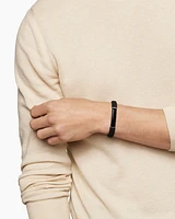 Streamline® ID Bracelet  Black Rubber with Onyx and Sterling Silver, 10mm