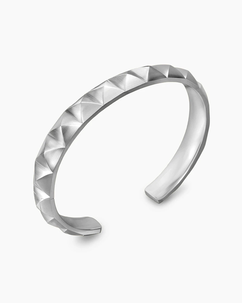 Pyramid Cuff Bracelet Sterling Silver, 9.3mm