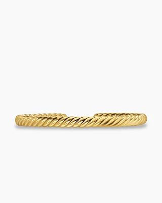 Cable Cuff Bracelet 18K Yellow Gold, 6mm