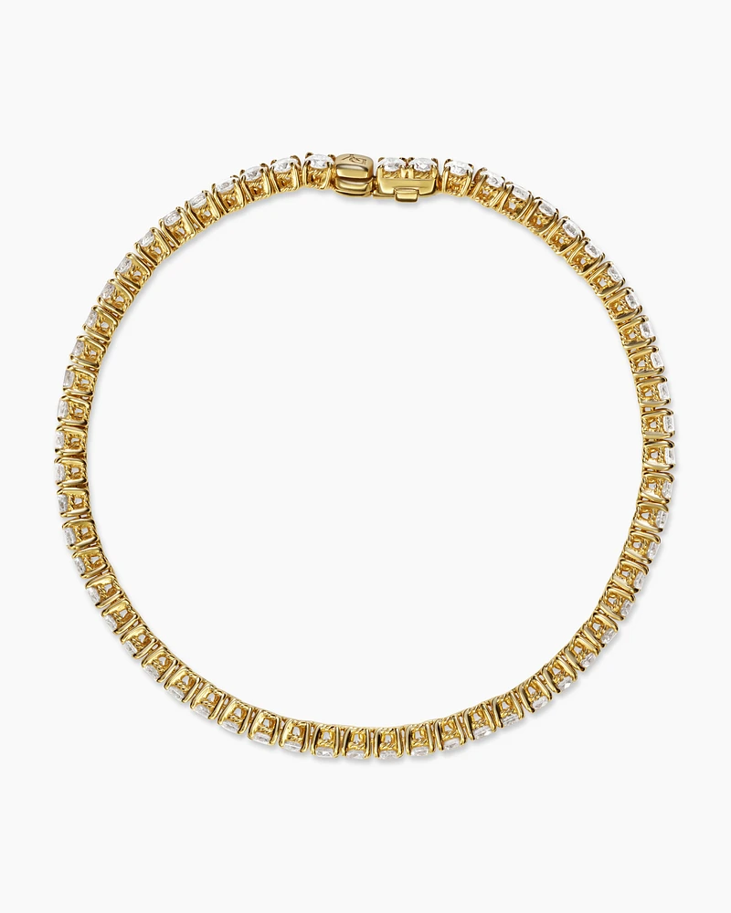 Helena Bracelet 18K Yellow Gold with Diamonds, 4mm