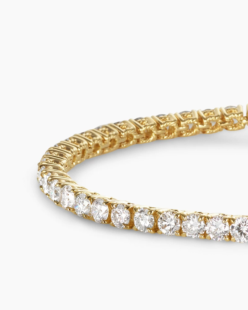 Helena Bracelet 18K Yellow Gold with Diamonds, 4mm
