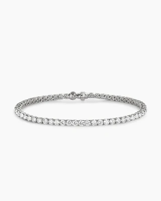 Cablespira Bracelet 18K White Gold with Diamonds, 3mm