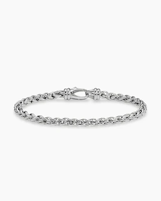 Wheat Chain Bracelet Sterling Silver, 4mm
