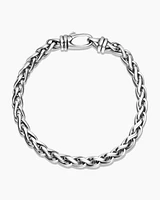 Wheat Chain Bracelet Sterling Silver, 6mm