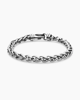 Wheat Chain Bracelet Sterling Silver, 6mm