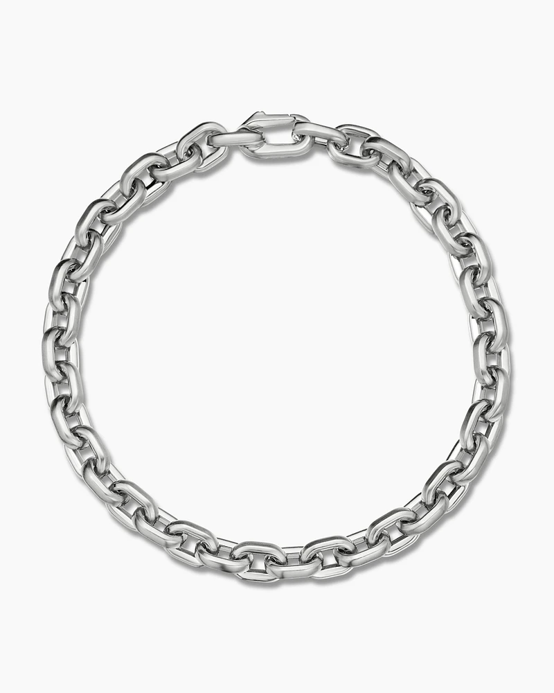 Deco Chain Link Bracelet Sterling Silver, 6.5mm