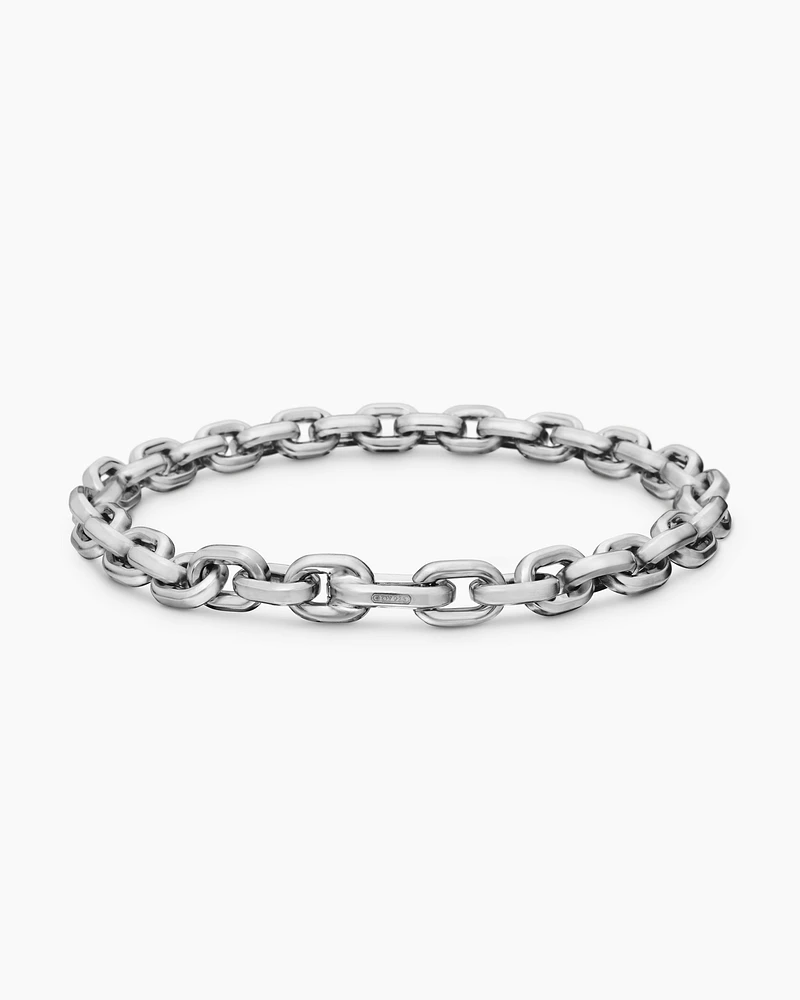 Deco Chain Link Bracelet Sterling Silver, 6.5mm