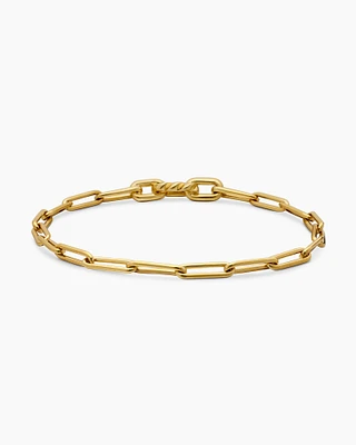 Hex Chain Link Bracelet 18K Yellow Gold, 9.5mm