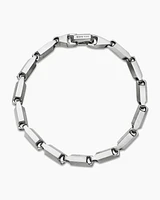 Faceted Link Bracelet in Sterling Silver, 6mm