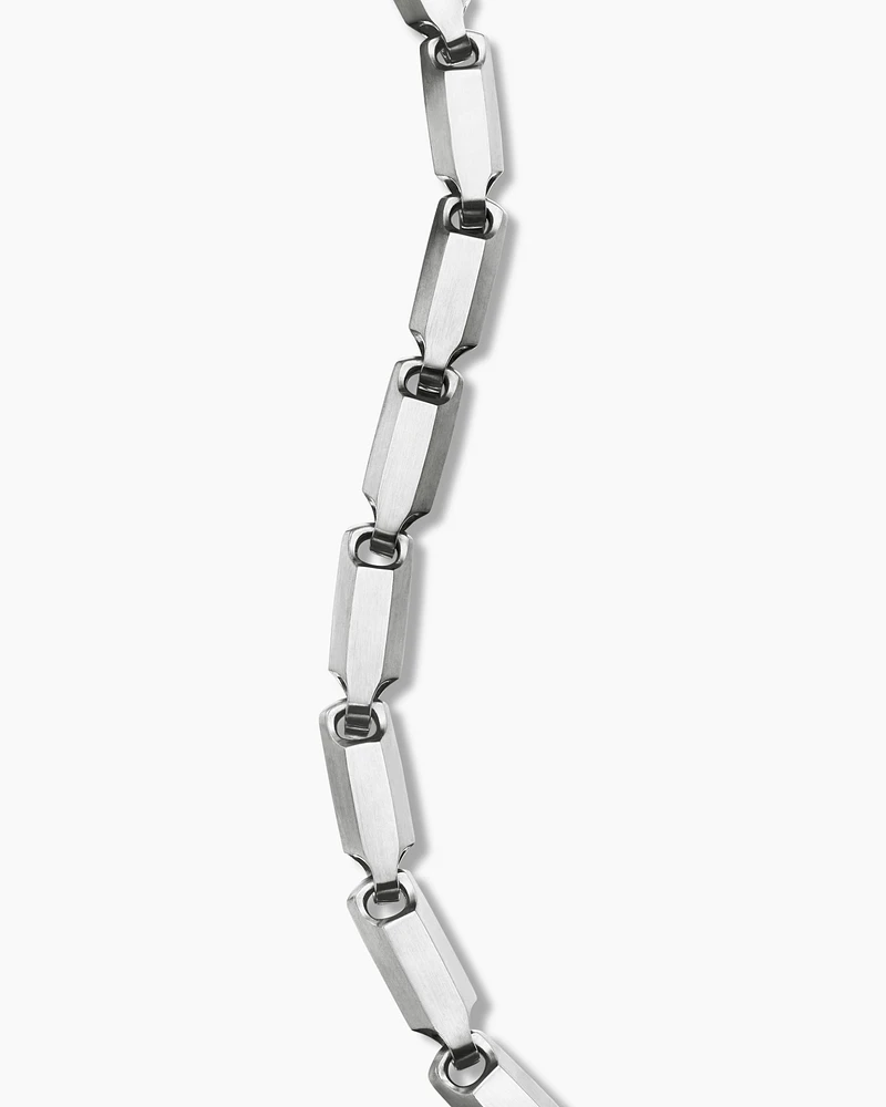 Faceted Link Bracelet in Sterling Silver, 6mm