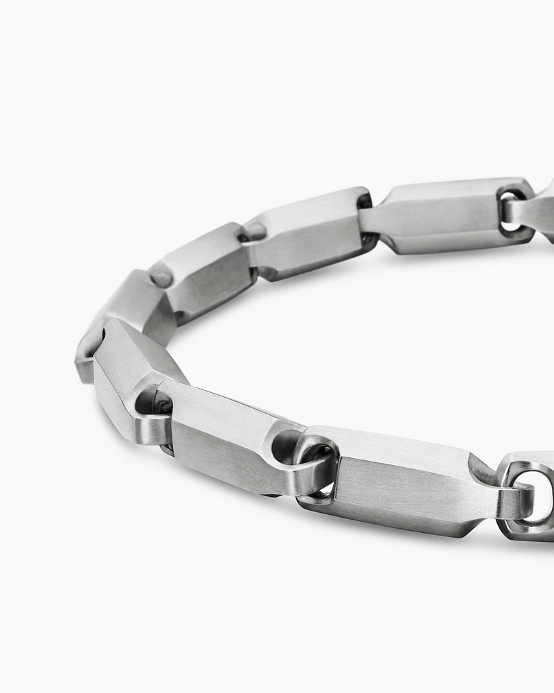 Faceted Link Bracelet in Sterling Silver, 6mm