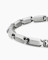 Faceted Link Bracelet in Sterling Silver, 6mm