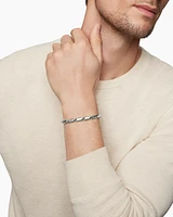 Faceted Link Bracelet in Sterling Silver, 6mm