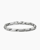 Faceted Link Bracelet in Sterling Silver, 6mm