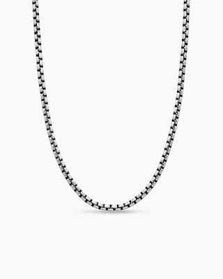 Box Chain Necklace with 14K Yellow Gold Accent