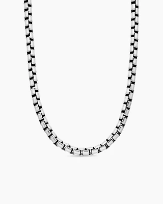 Box Chain Necklace in Sterling Silver, 7.3mm