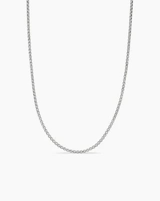 Box Chain Necklace in 18K White Gold