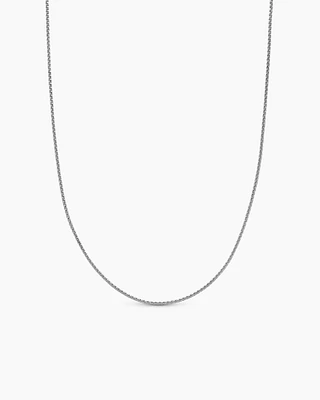 Box Chain Necklace in 18K White Gold, 1.7mm