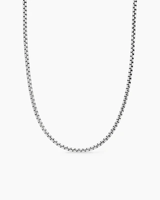 Box Chain Necklace 18K White Gold