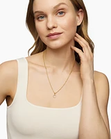 Heart Amulet in 18K Yellow Gold with Diamonds, 18.5mm