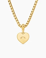 Compass Heart Amulet in 18K Yellow Gold with Diamond, 18.8mm