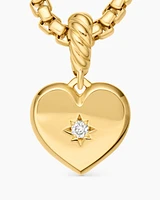 Compass Heart Amulet in 18K Yellow Gold with Diamond, 18.8mm