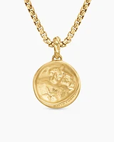 Aries Amulet in 18K Yellow Gold with Diamonds, 28.7mm