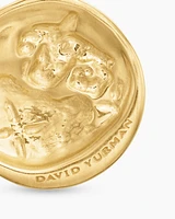 Aries Amulet in 18K Yellow Gold with Diamonds, 28.7mm