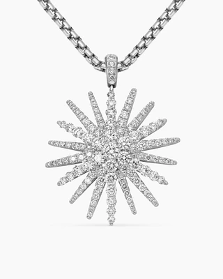 Starburst Pendant in 18K Gold with Full Pavé Diamonds