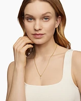 Cable Collectibles® Cross Amulet in 18K Yellow Gold with Diamonds, 17mm