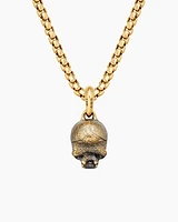 Memento Mori Skull Amulet in 18K Yellow Gold