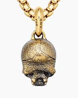 Memento Mori Skull Amulet in 18K Yellow Gold