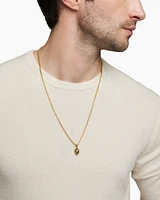 Memento Mori Skull Amulet in 18K Yellow Gold
