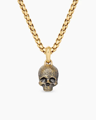 Memento Mori Skull Amulet in 18K Yellow Gold